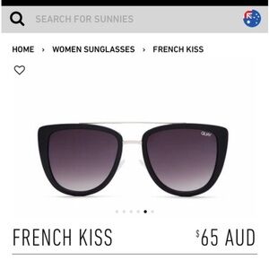 Quay Australia Black Cat-Eye Sunglasses